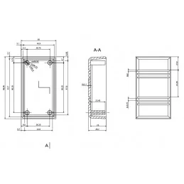 OBUDOWA PLASTIKOWA 99.8 X 56.1 X 43.3 Z45 CZARNA