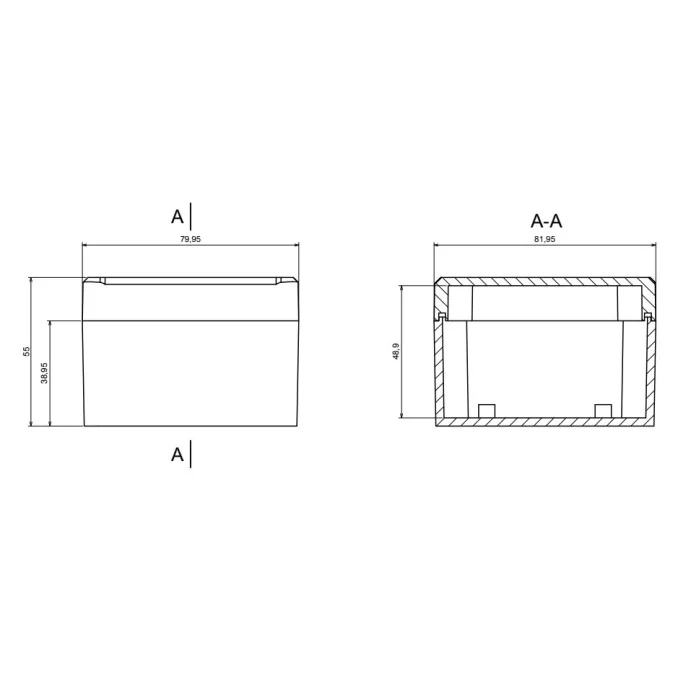 OBUDOWA PLASTIKOWA 82 X 80 X 55 Z111 JASNA