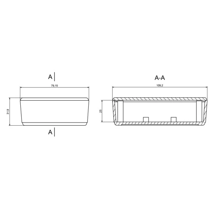 OBUDOWA PLASTIKOWA 109.2 X 79.2 X 31.9 Z73 CZARNA