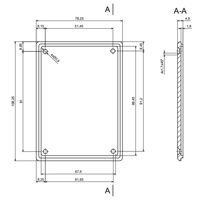 OBUDOWA PLASTIKOWA 109.2 X 79.2 X 31.9 Z73 CZARNA