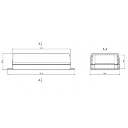 OBUDOWA PLASTIKOWA 145 X 74 X 40 Z52U CZARNA