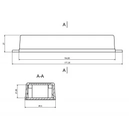 OBUDOWA PLASTIKOWA 155 X 49 X 27 Z51U JASNA