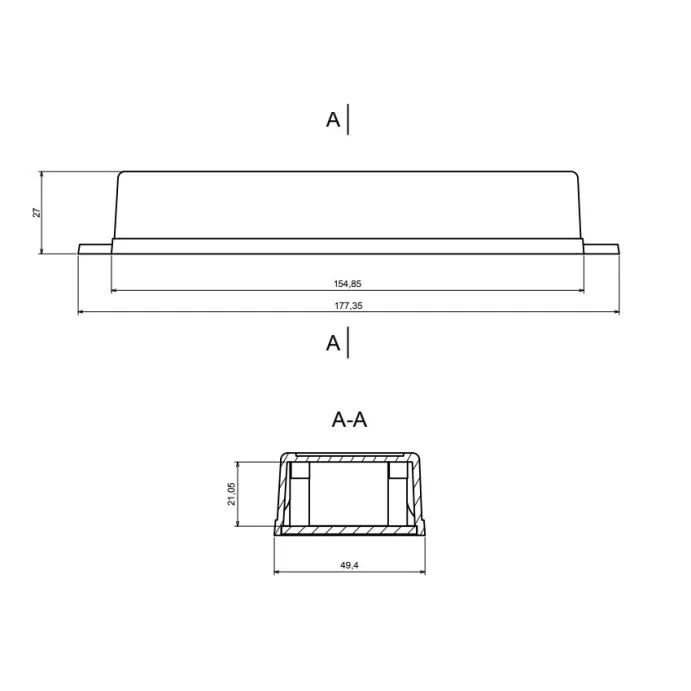 OBUDOWA PLASTIKOWA 155 X 49 X 27 Z51U CZARNA ABS