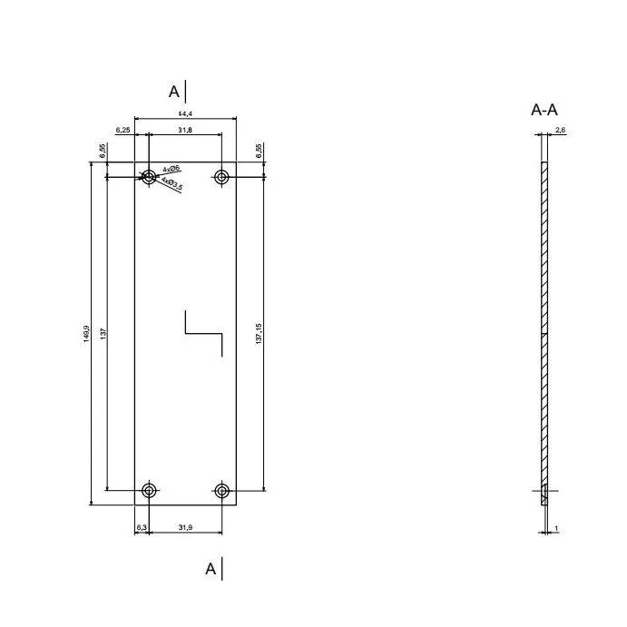 OBUDOWA PLASTIKOWA 155 X 49 X 27 Z51U CZARNA ABS