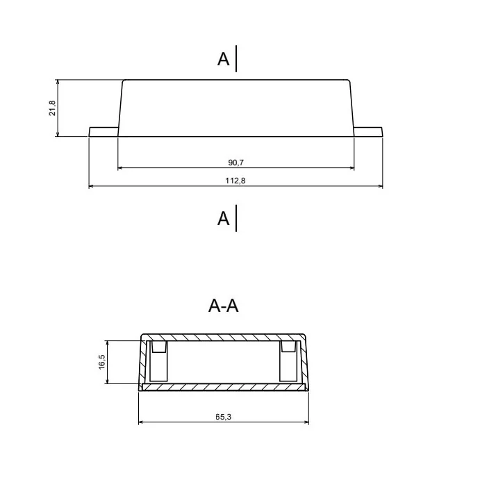 OBUDOWA PLASTIKOWA 90 X 65 X 22 Z53U CZARNA ABS