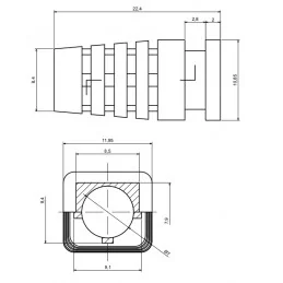 OBUDOWA PLASTIKOWA 114 X 70 X 63 Z16 JASNA