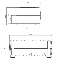 OBUDOWA PLASTIKOWA 120 X 70 X 44 Z30A JASNA