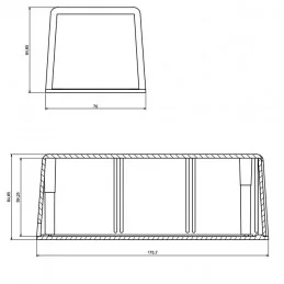 OBUDOWA PLASTIKOWA 176 X 76 X 65 Z18 CZARNA