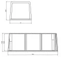 OBUDOWA PLASTIKOWA 176 X 76 X 65 Z18 CZARNA