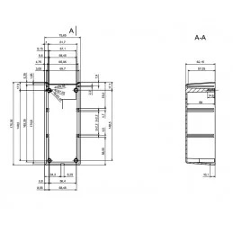 OBUDOWA PLASTIKOWA 176 X 76 X 65 Z18 CZARNA