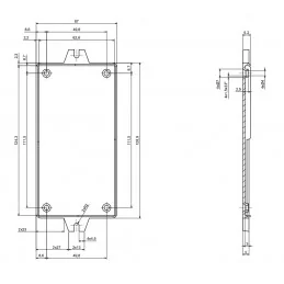 OBUDOWA PLASTIKOWA 129 X 68 X 14.7 Z34AU JASNA