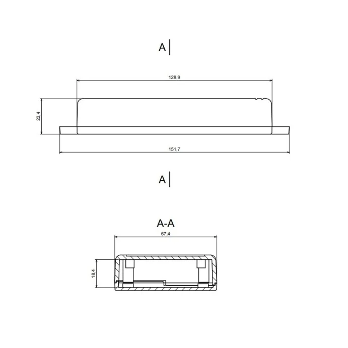 OBUDOWA PLASTIKOWA 129 X 68 X 24 Z34U JASNA