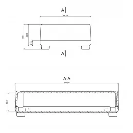 OBUDOWA PLASTIKOWA 169.7 X 84.8 X 36 Z38 JASNA