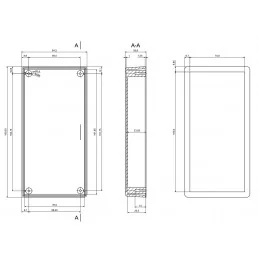 OBUDOWA PLASTIKOWA 169.7 X 84.8 X 36 Z38 JASNA