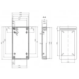 OBUDOWA PLASTIKOWA 129.2 X 67.6 X 37.7 Z34B CZARNA