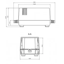 OBUDOWA PLASTIKOWA 114 X 70 X 63 Z16 CZARNA