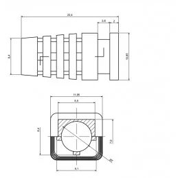 OBUDOWA PLASTIKOWA 114 X 70 X 63 Z16 CZARNA