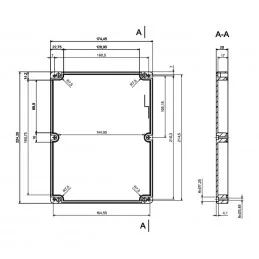 OBUDOWA PLASTIKOWA 224 X 174 X 8 Z90 JASNA