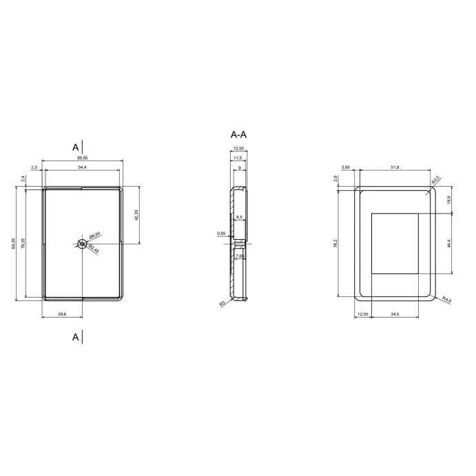 OBUDOWA PLASTIKOWA 84 X 69 X 30 Z23 NIEBIESKA