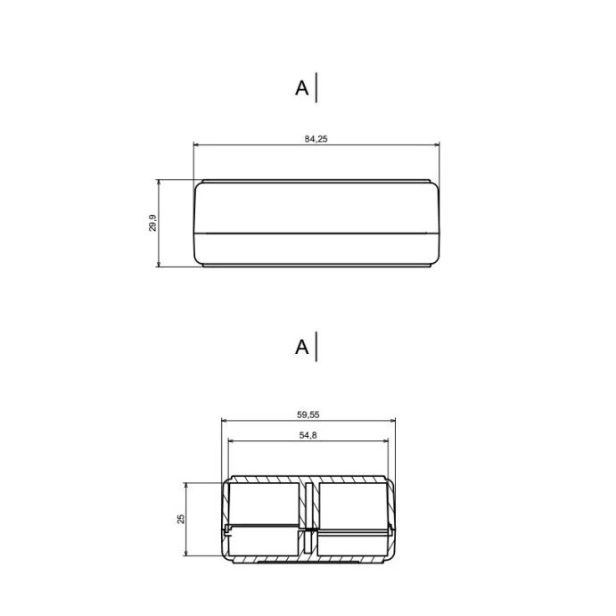 OBUDOWA PLASTIKOWA 84 X 59 X 30 Z23 CZERWONA