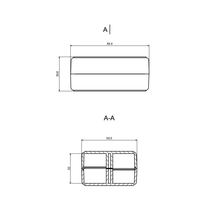 OBUDOWA PLASTIKOWA 84 X 59 X 38 Z23B CZERWONA