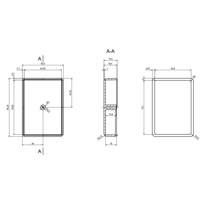 OBUDOWA PLASTIKOWA 84 X 59 X 38 Z23B CZERWONA