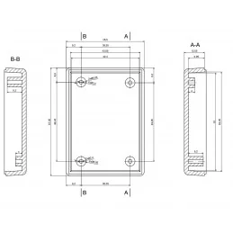 OBUDOWA PLASTIKOWA 66 X 47 X 24 Z24A CZERWONA