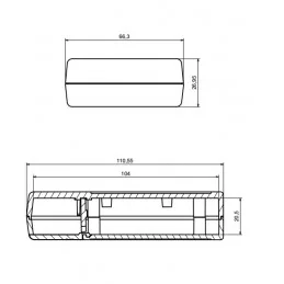 OBUDOWA PLASTIKOWA 110.6 X 66.3 X 27 Z32 CZARNA