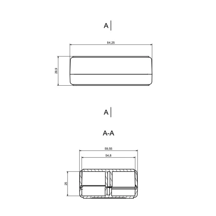 OBUDOWA PLASTIKOWA 84 X 59 X 22 Z23A JASNA