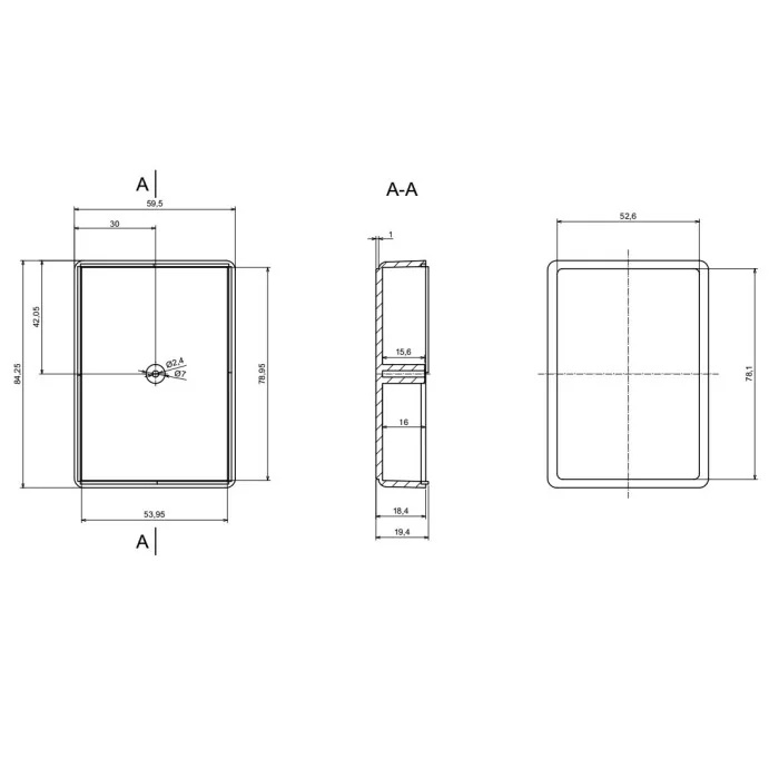 OBUDOWA PLASTIKOWA 84 X 59 X 30 Z23U CZARNA