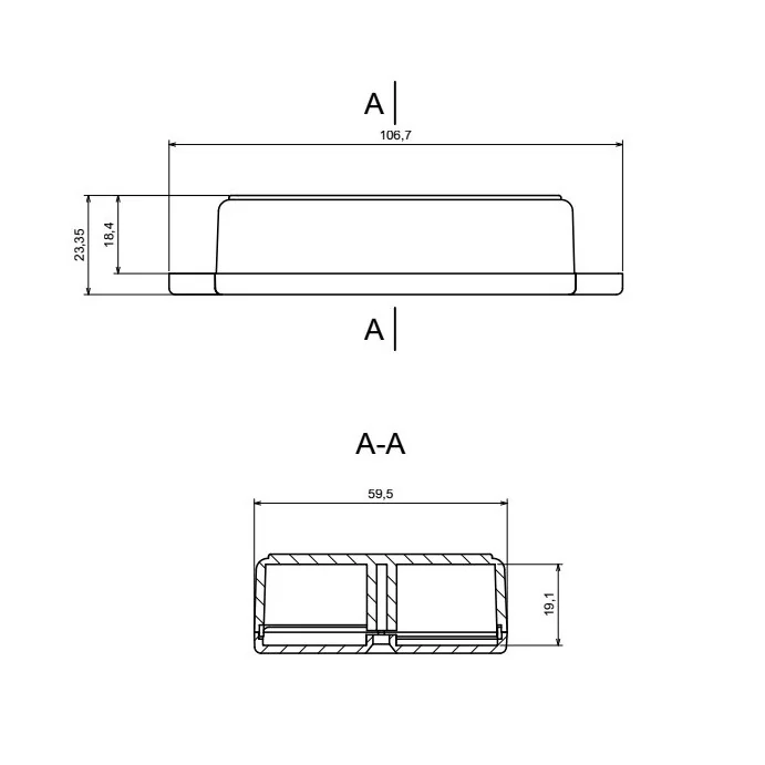 OBUDOWA PLASTIKOWA 84 X 59 X 30 Z23U JASNA