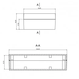 OBUDOWA PLASTIKOWA 154 X 84.5 X 42.5 Z78 NIEBIESKA