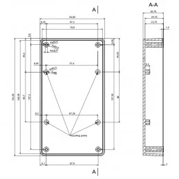 OBUDOWA PLASTIKOWA 154 X 84.5 X 42.5 Z78 NIEBIESKA