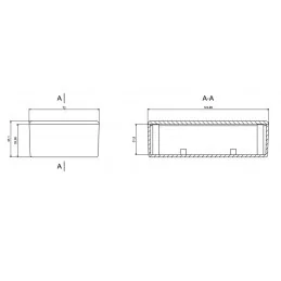 OBUDOWA PLASTIKOWA 124 X 71.5 X 38 Z77 JASNA