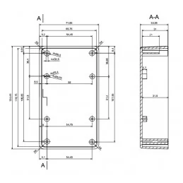 OBUDOWA PLASTIKOWA 124 X 71.5 X 38 Z77 JASNA