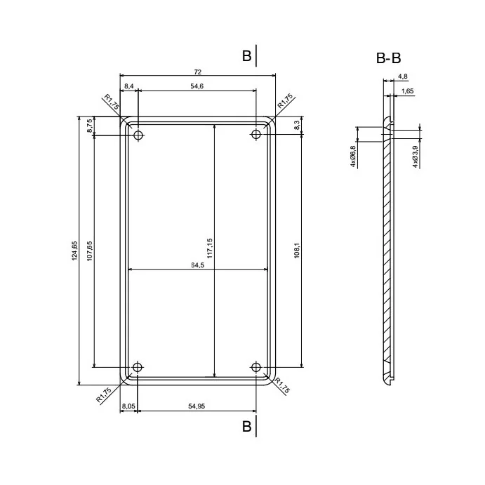 OBUDOWA PLASTIKOWA 124 X 71.5 X 38 Z77 JASNA