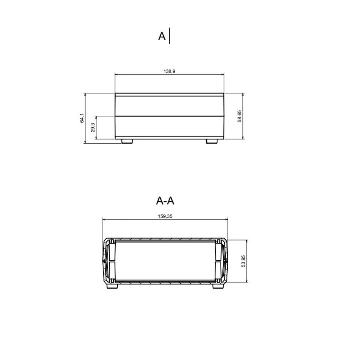 OBUDOWA PLASTIKOWA 139 X 159 X 59 Z4A JASNA WENTYLOWANA