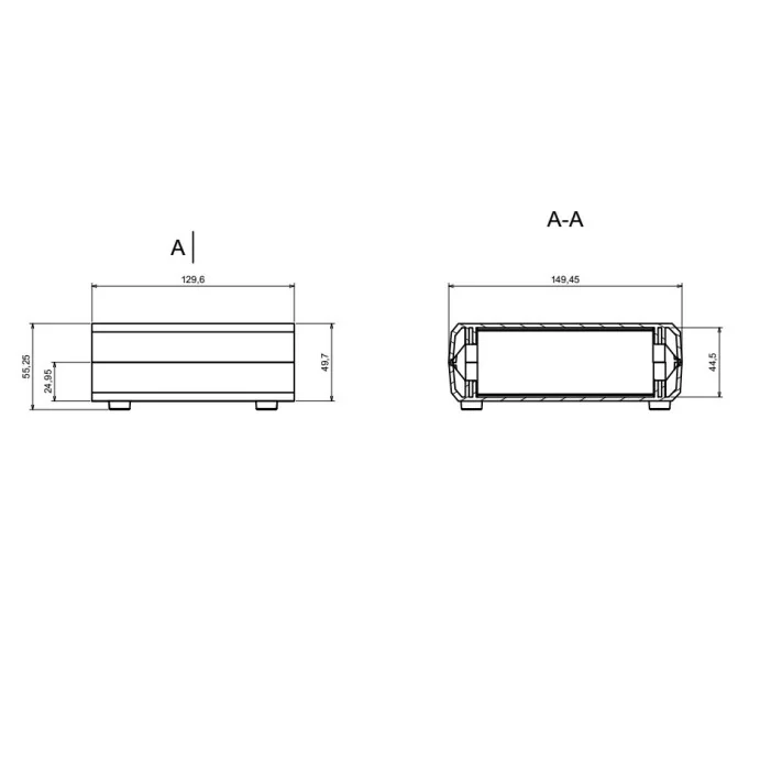 OBUDOWA PLASTIKOWA 129.6 X 149.3 X 50 Z4 JASNA PEŁNA