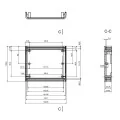 OBUDOWA PLASTIKOWA 129.6 X 149.3 X 50 Z4 JASNA PEŁNA