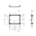 OBUDOWA PLASTIKOWA 129.6 X 149.3 X 50 Z4 JASNA PEŁNA