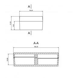 OBUDOWA PLASTIKOWA 105.4 X 54.3 X 31.3 Z7A CZARNA WENTYLOWANA