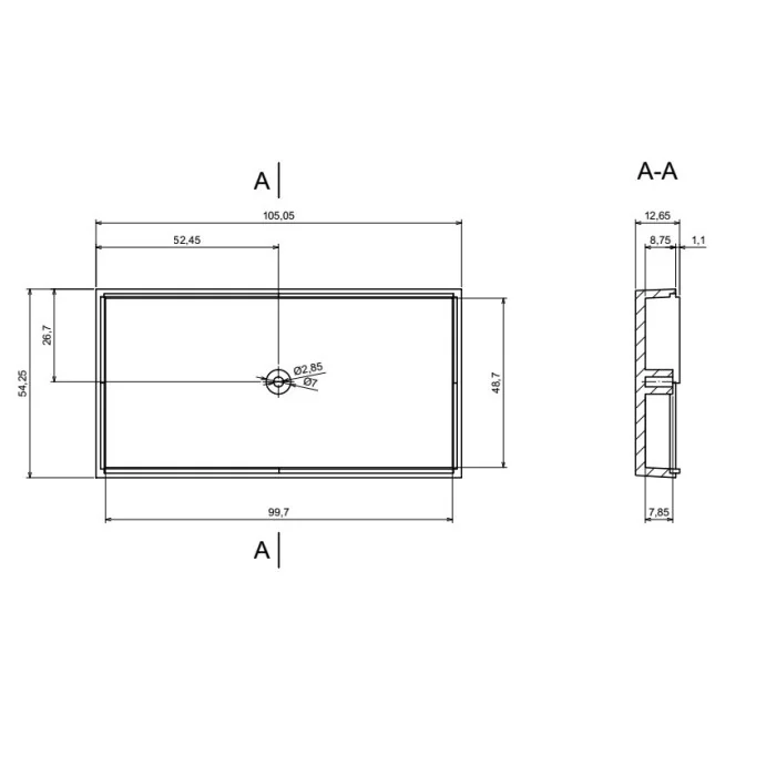 OBUDOWA PLASTIKOWA 105.4 X 54.3 X 31.3 Z7A CZARNA WENTYLOWANA