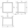 OBUDOWA PLASTIKOWA 22.1 X 22.2 X 16.5 Z82 ABS Z WIECZKIEM