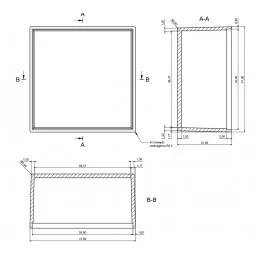 OBUDOWA PLASTIKOWA 41.8 X 41.8 X 21.5 Z86 ABS