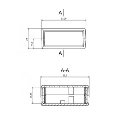 OBUDOWA PLASTIKOWA 69.3 X 63.3 X 29.1 Z67 JASNA