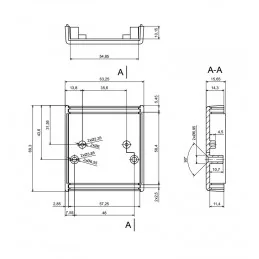 OBUDOWA PLASTIKOWA 69.3 X 63.3 X 29.1 Z67 JASNA