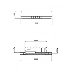 OBUDOWA PLASTIKOWA 66 X 47 X 24 Z24AU Z UCHWYTEM