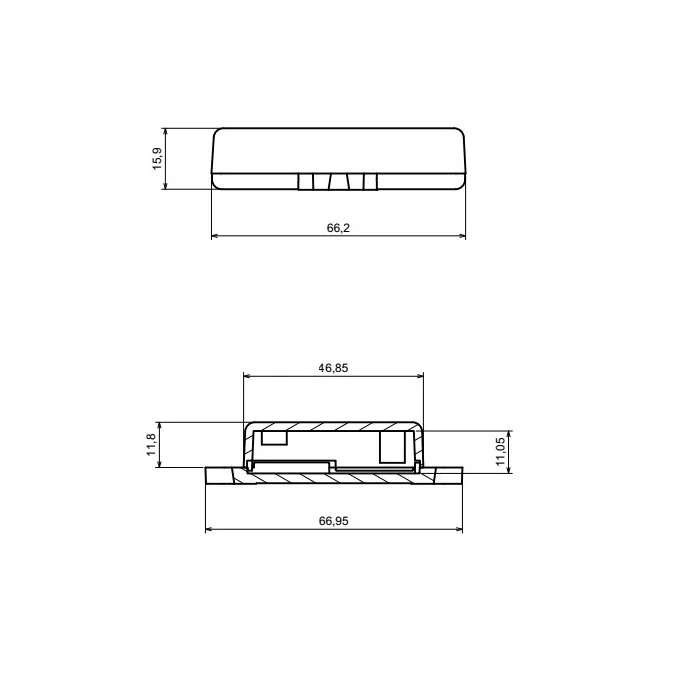 OBUDOWA PLASTIKOWA 66 X 47 X 24 Z24AU Z UCHWYTEM