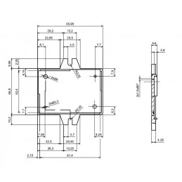 OBUDOWA PLASTIKOWA 66 X 47 X 24 Z24AU Z UCHWYTEM