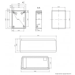 OBUDOWA PLASTIKOWA 75.9  X 58.8 X 27.9 Z70 CZARNA